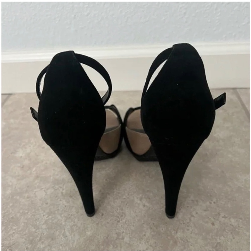 Hermes heels velvet and leather - Picture 3 of 4
